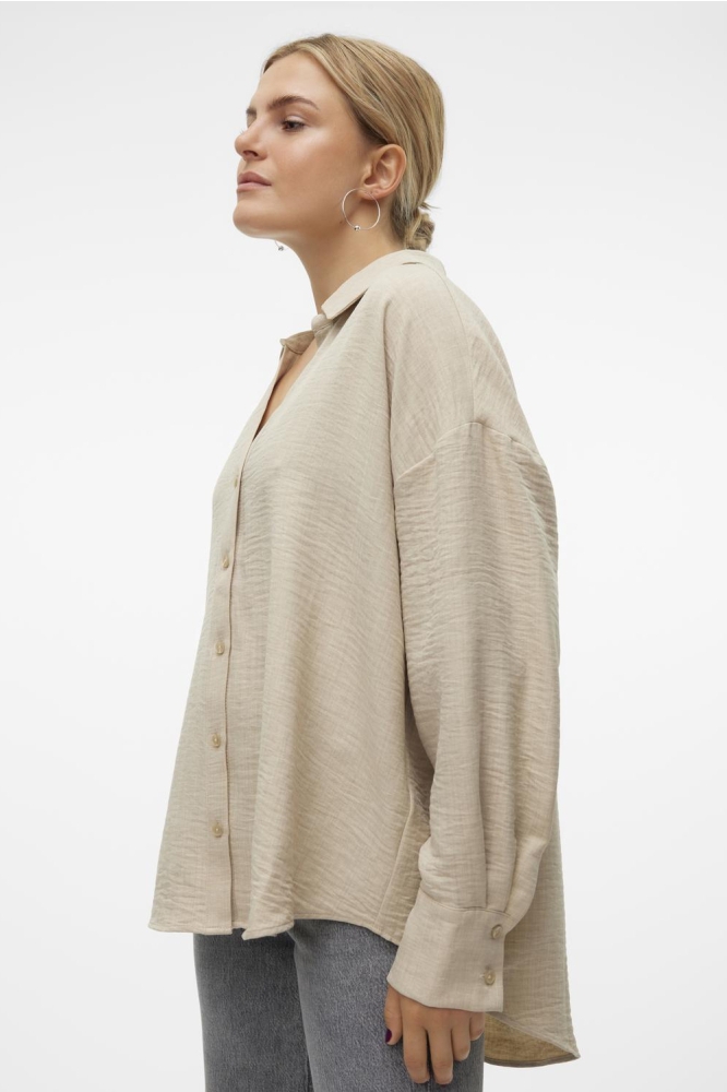 VMMELANEY QUEENY LS SHIRT WVN NOOS 10316389 Overcast/Melange